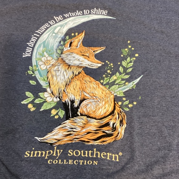 Simply Southern Tops - Simply Southern Charcoal You Don’t Have To Be Whole Fox T-shirt XL